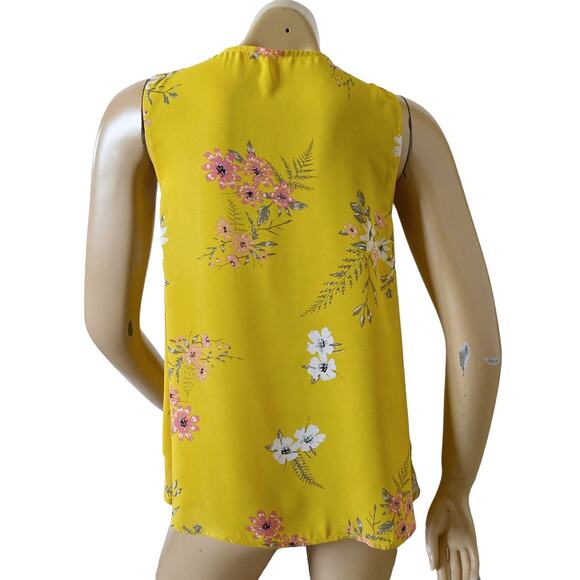 MAURICES Womens Size Small Sleeveless Floral Print Keyhole Neck Tank Top Shirt - Picture 4 of 6